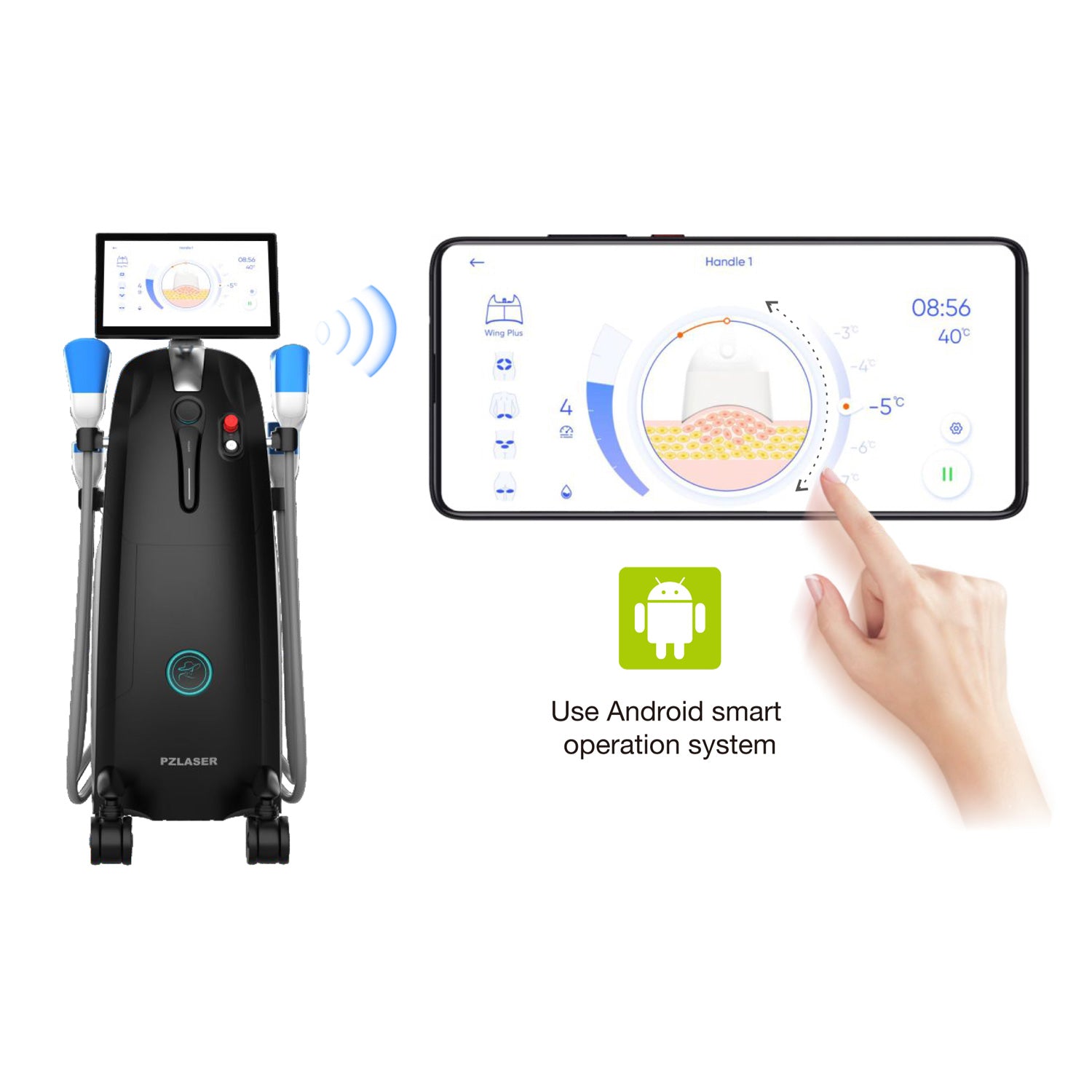 Kriolipoliza CoolGlamor 360° - interface