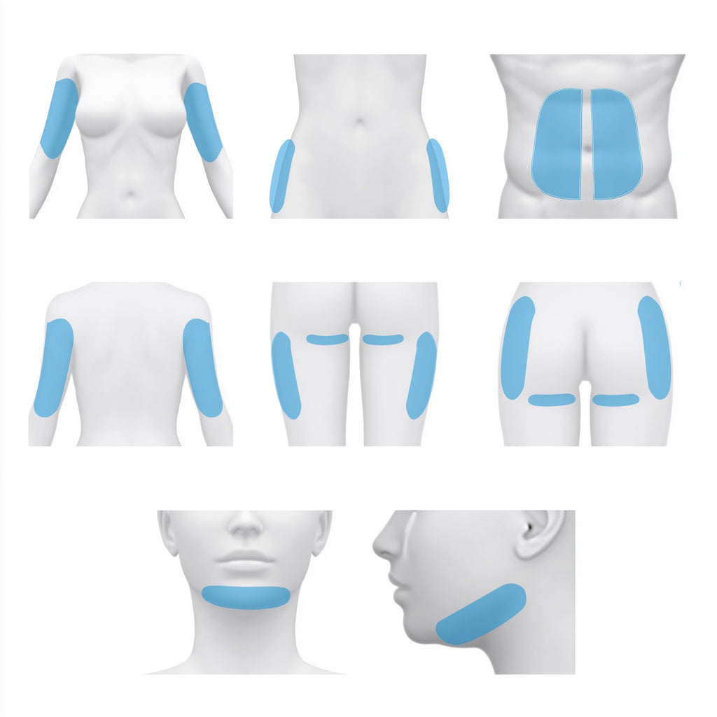 Kriolipoliza CoolGlamor 360° - obszary zabiegowe