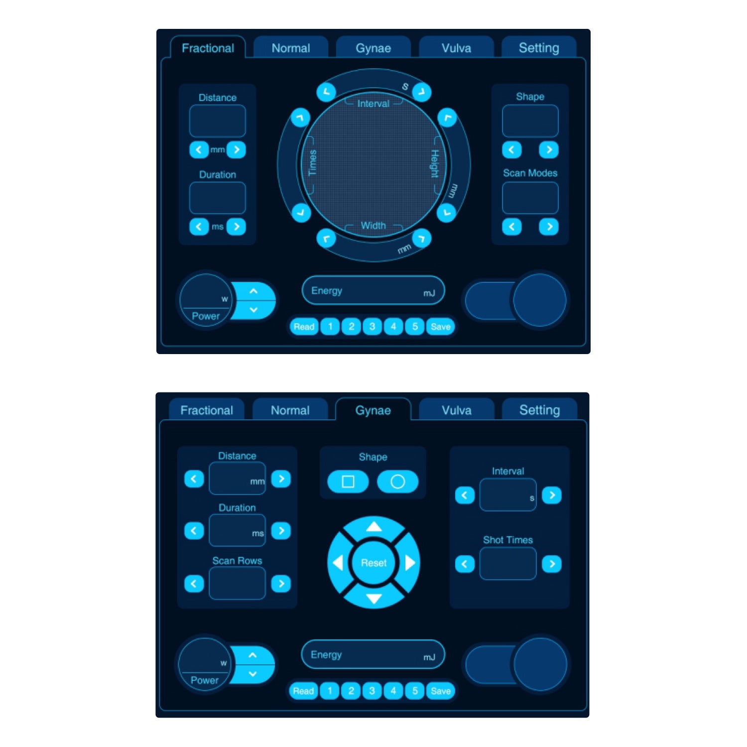 Laser Frakcyjny CO2 60W - interface 2